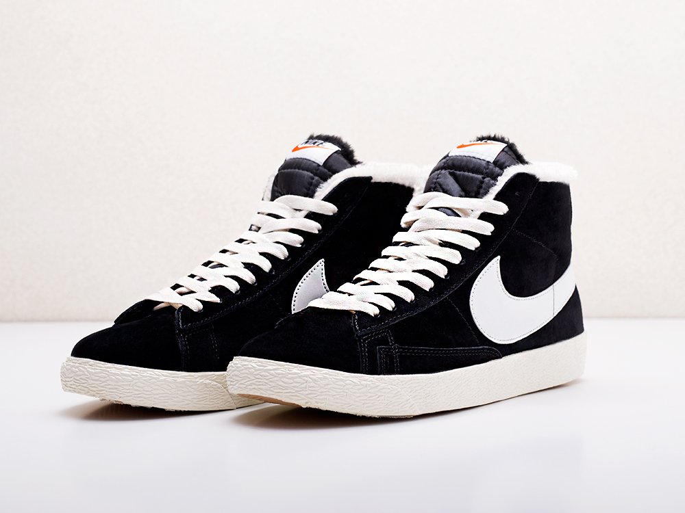 nike blazer mid black swoosh